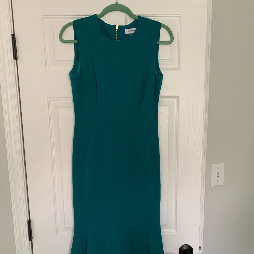 Calvin Klein Emerald Green Dress